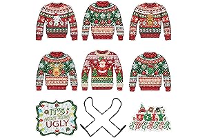 EVECLIO Diamond Art Christmas Sweater Coasters