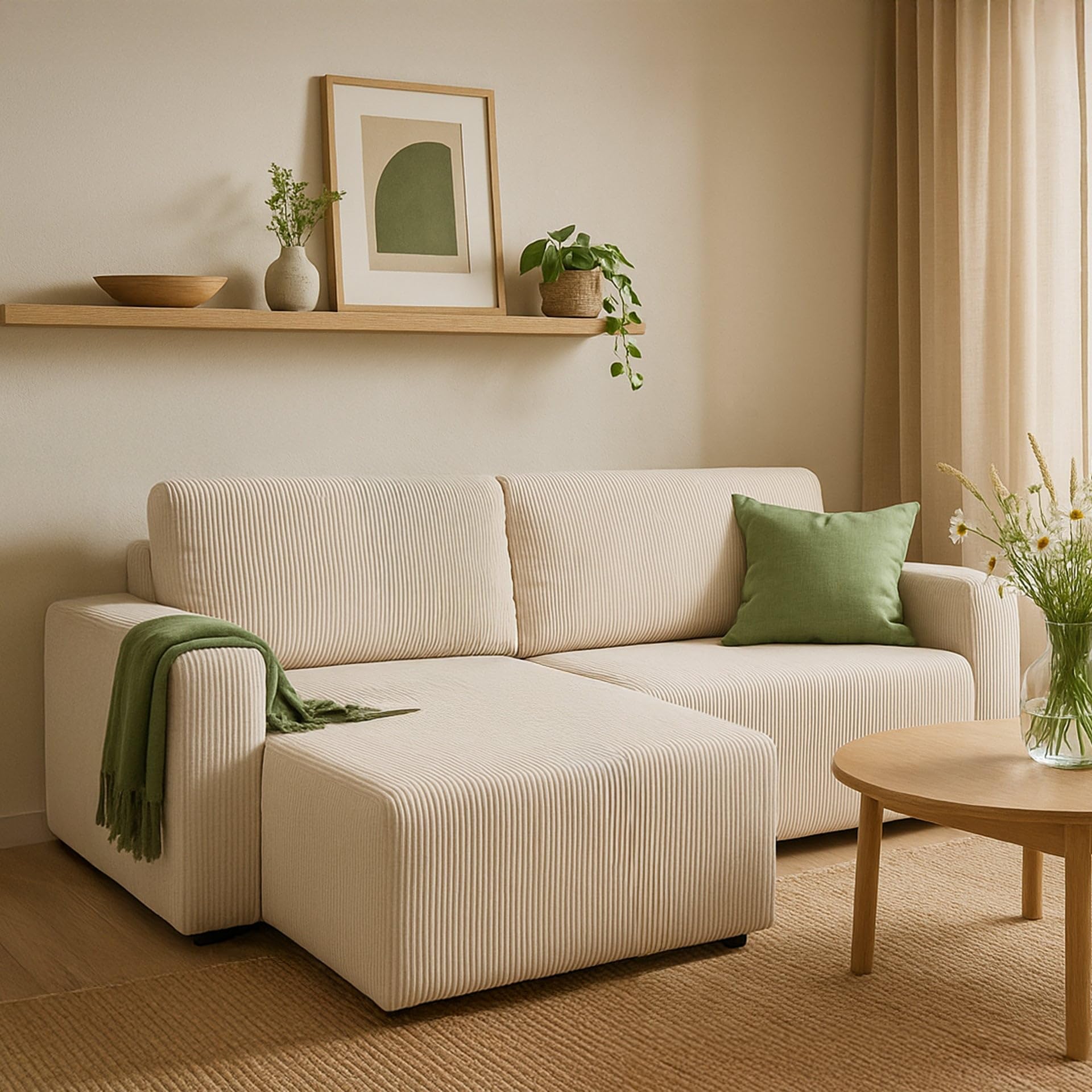 Sofa Kingi - Olivgrün (POSO 44), 3-Sitzer,4-Sitzer, Loft, Vintage, Boho, modern Retro