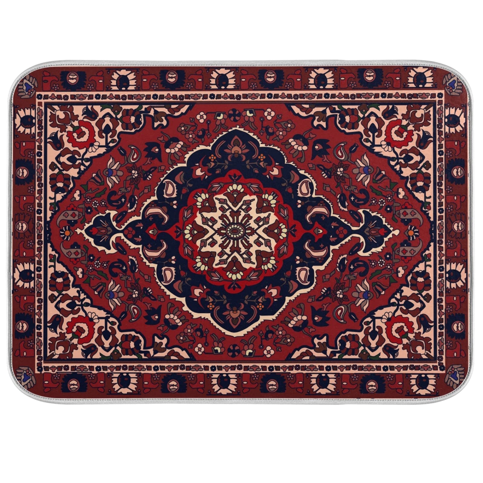 ElliTarr Dish Drying Mat for Kitchen Counter, Microfiber Absorbent Dish Draining Mat, Large Kitchen Drying Mat Heat Resistant Drying Pad for Counter