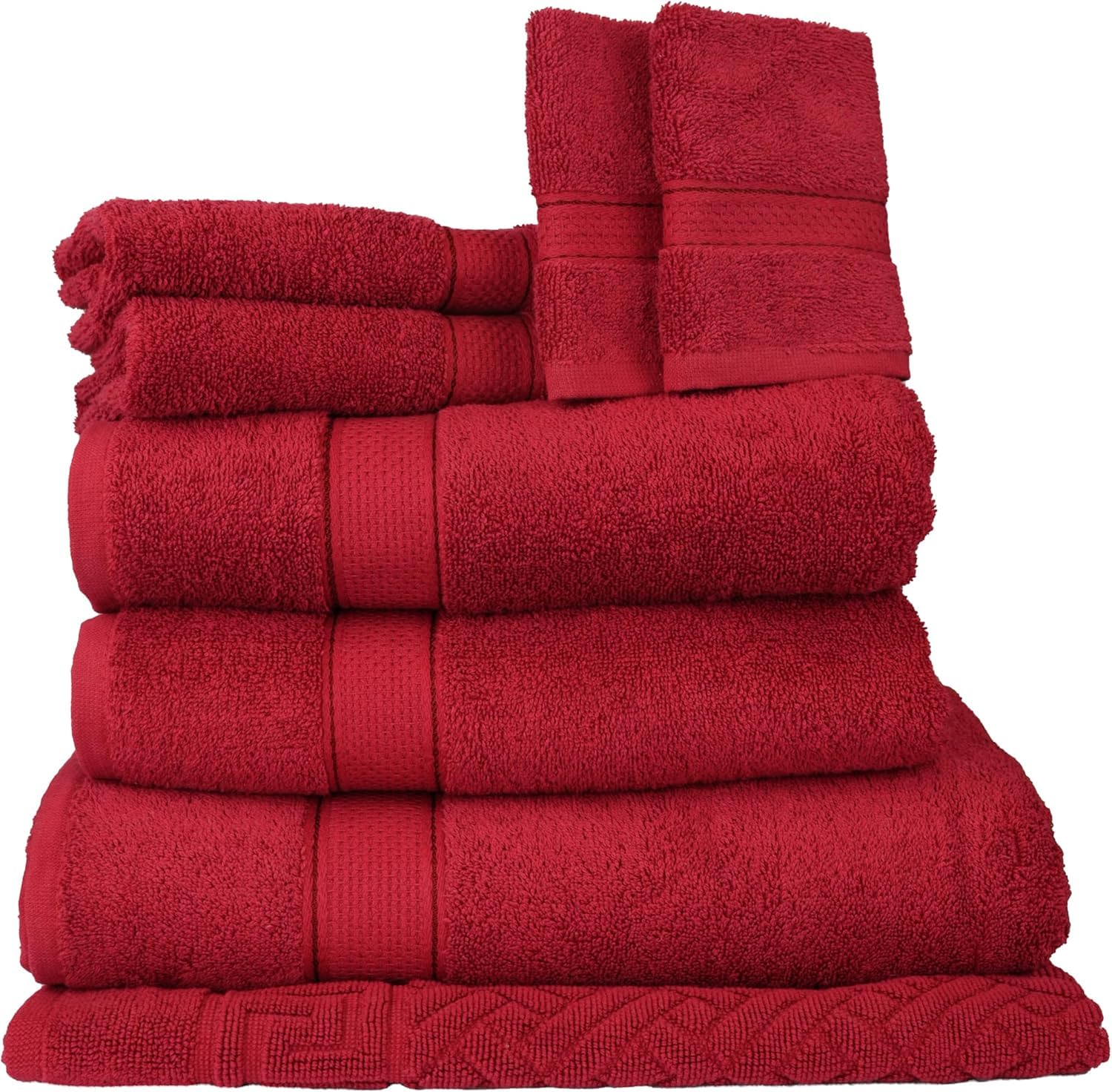 ELITE Emporium Home Collection 8-Piece Cotton Bath Towel Set - Ultra Soft, 550 GSM, Quick-Dry Towels - Bath Sheet, Bath Towels, Hand Towels,