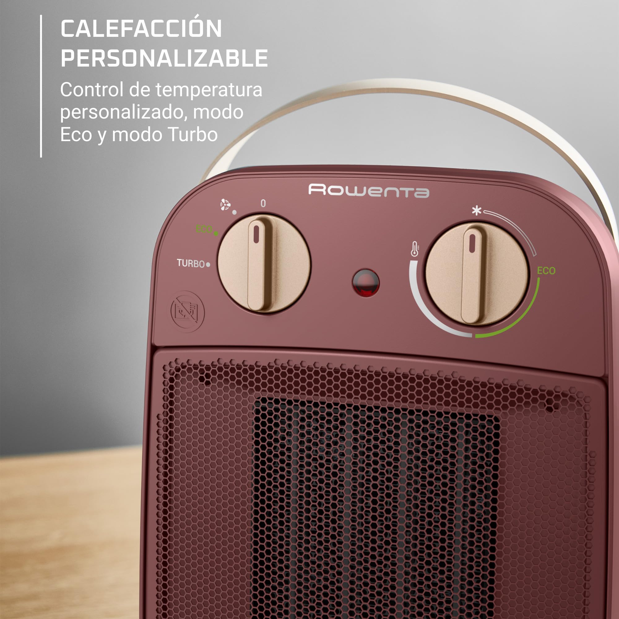 Rowenta My Nomad, Calefactor potente, Modo turbo 1800W, Modo Eco 900W, Diseño compacto, Silencioso, Fácil de transportar, SO8231F0