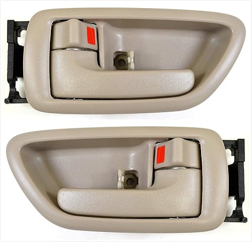 Eynpire 8076 - Juego de par de manijas de puerta para Toyota Sequoia 2001-2007 Toyota Tundra 2004-2006, solo cabina de tripulación