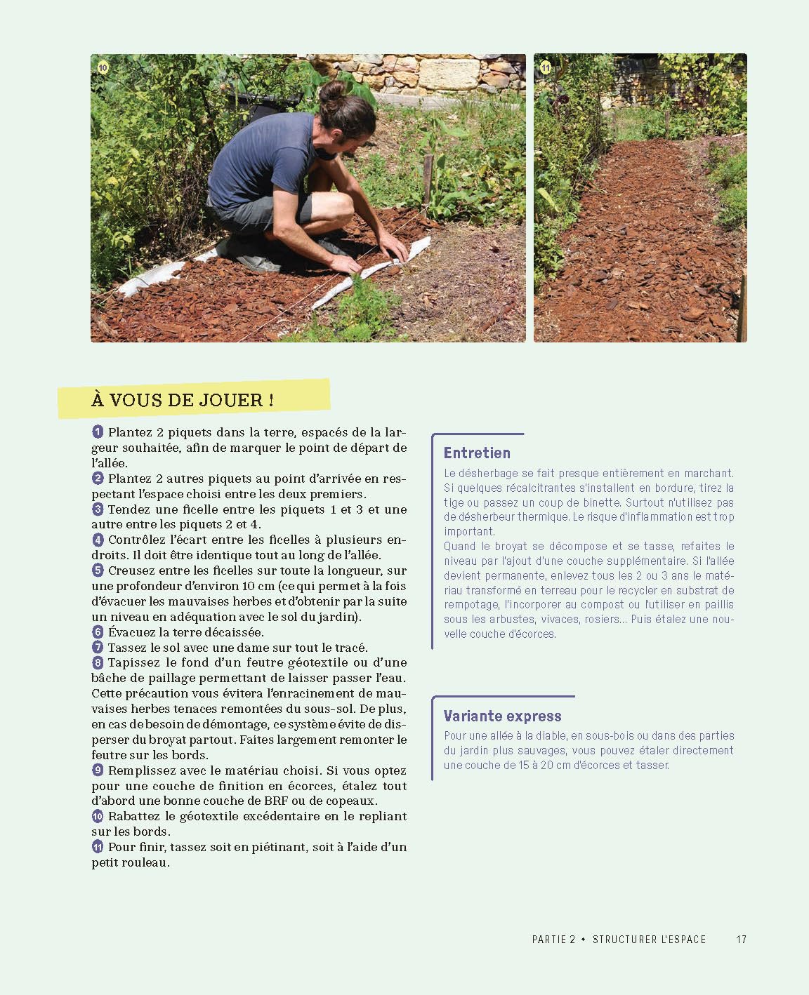 Le guide Terre vivante des aménagements au jardin: Allées, clôtures, es, serres, carrés potagers, nichoirs, mobilier de jardin… en matériaux naturels & de récup’