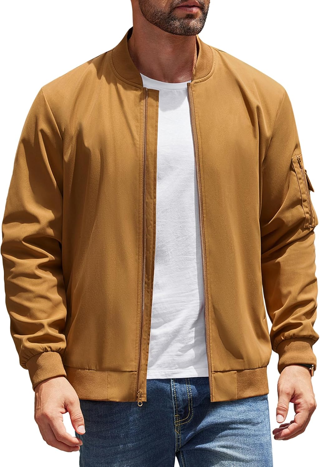 COOFANDY Men’s Lightweight Bomber Jackets Casual...