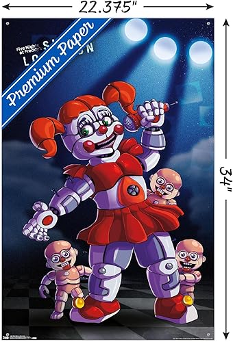 Miniatura 3 de Five Nights at Freddy's Sister Location - Póster de pared para bebé con alfileres