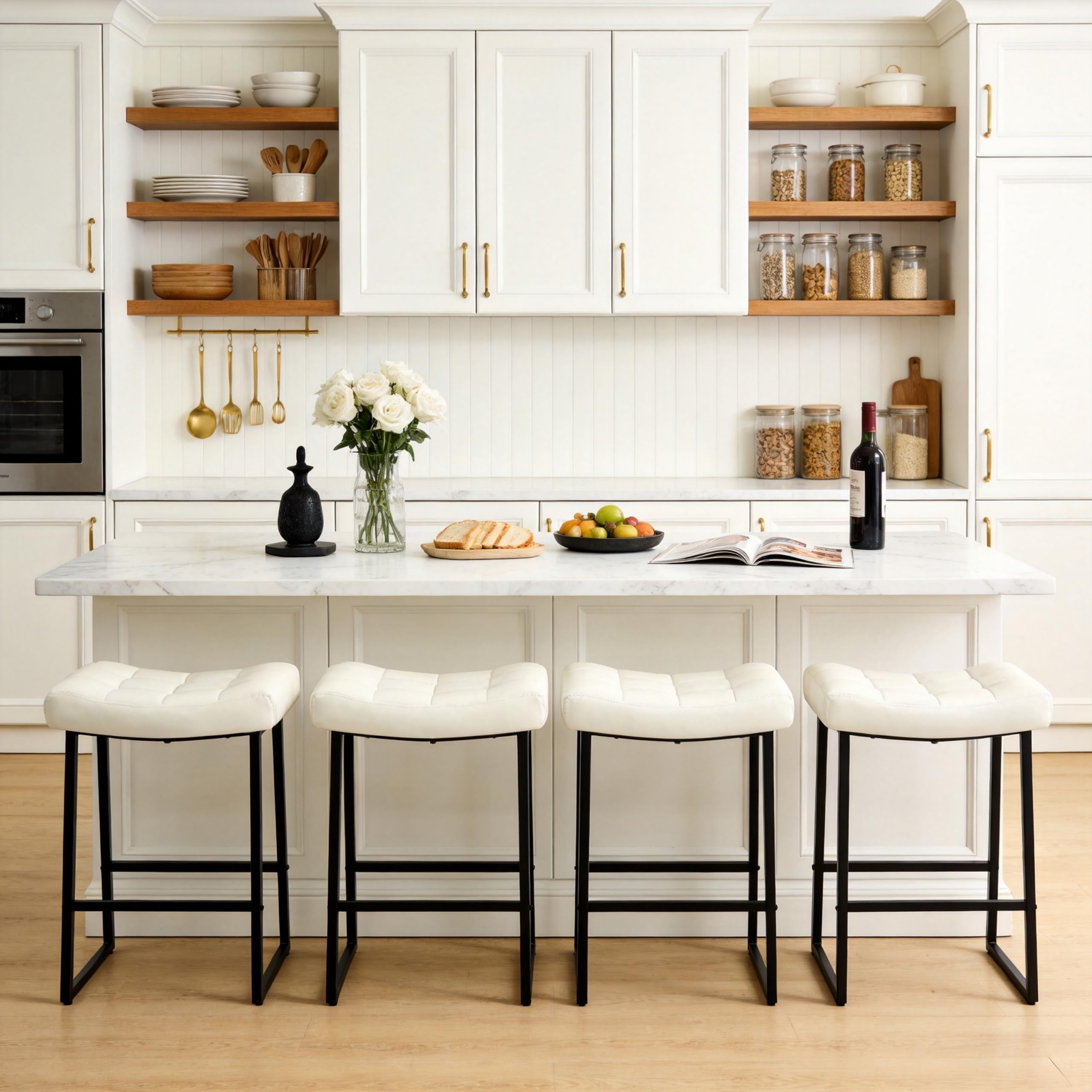 RNKSFX Backless Saddle Seat Bar Stools
