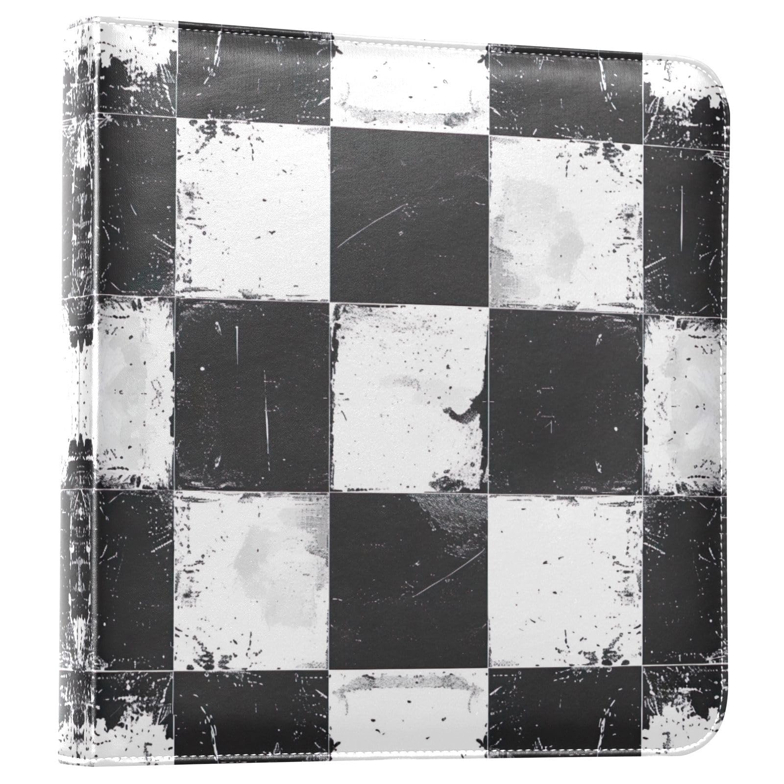 Álbum de fotos retro de tablero de ajedrez blanco y negro autoadhesivo, álbum de recortes para fotos de 2 x 3, 4 x 6, 5 x 7, 6 x 8, 20 páginas, álbum de fotos para familia, boda, aniversario, viajes