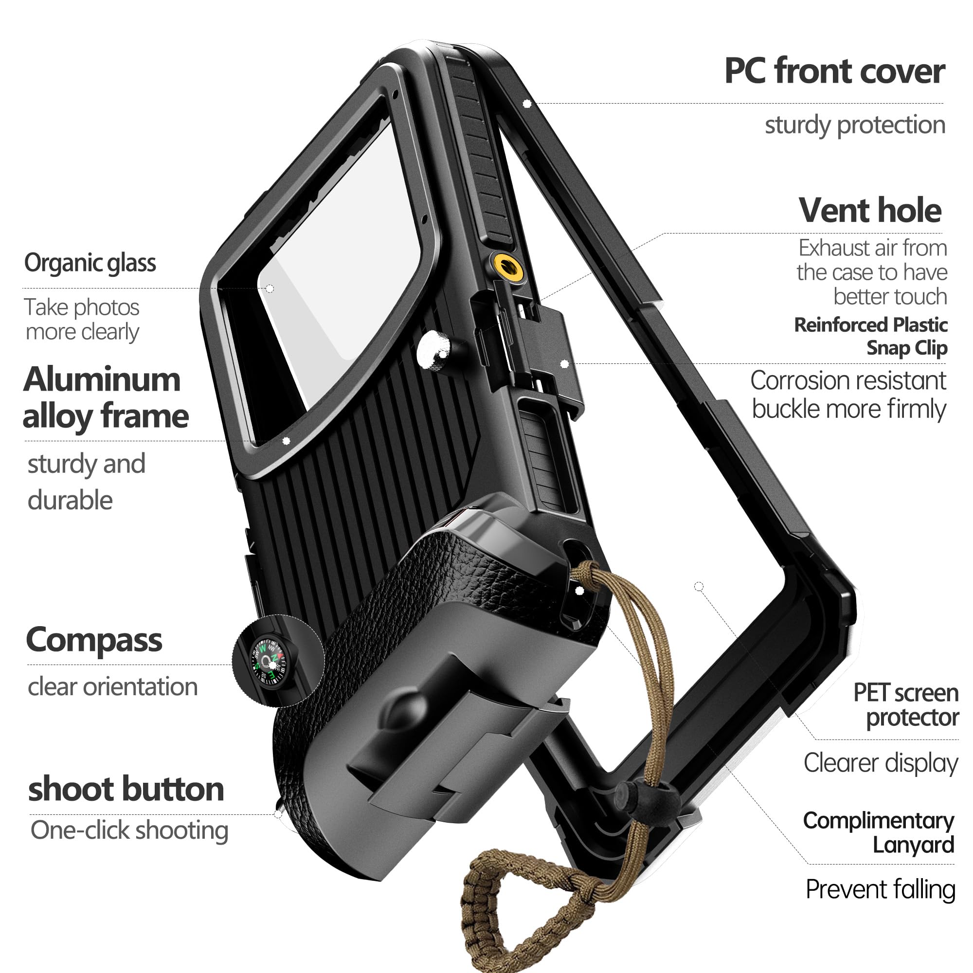 ShellBox Case Carcasa subacuática para iPhone de 5.4 a 6.9 pulgadas