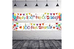 100 Days Smarter: Happy 100th Day of School Banner