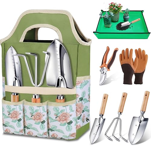 Kynup Kit Jardinage 7 en 1 avec Poignée Bois Anti-Dérapante,