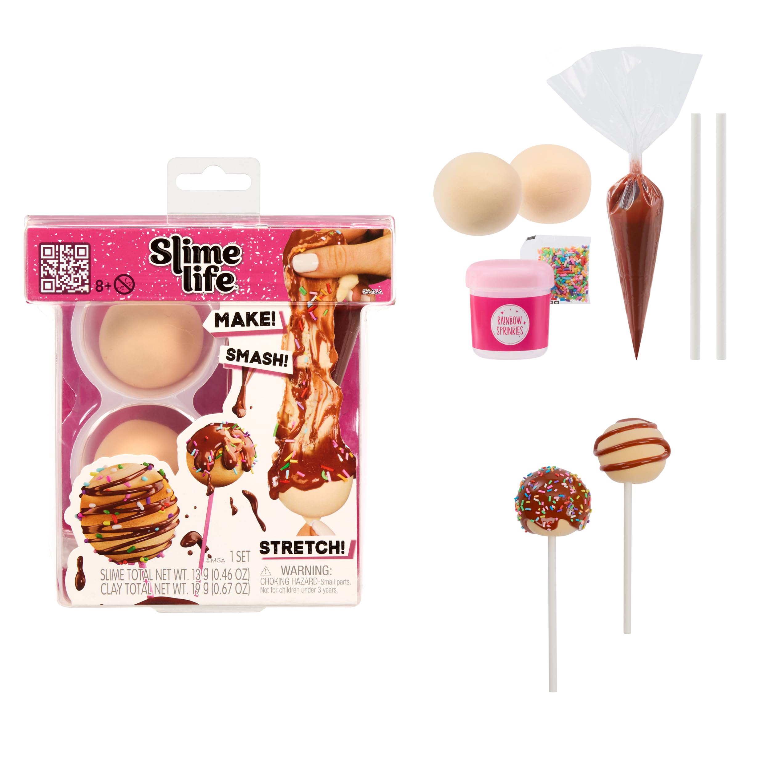 Cake Pop DIY Slime Kit - Unboxing Ingredients to Make, Smash, and Stretch Your Food Slime, Ages 8+