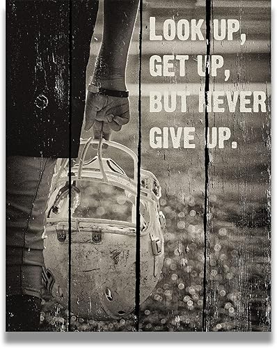 Look Up, Get Up, But Never Give Up - Impresión artística de pared de fútbol americano - ilustraciones sin marco impresas en papel fotográfico
