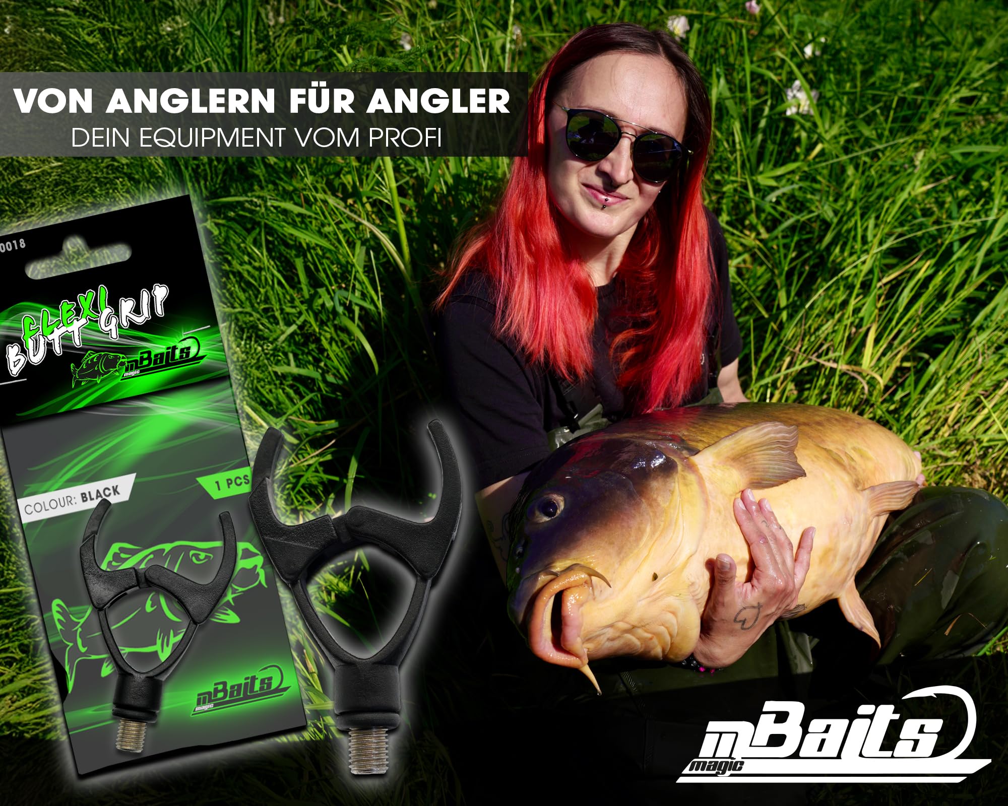 Angel-Berger Magic Baits Flexi Butt Grip nakładka na wędkę, czarna | Rod Reszt, Rod Pod, sztanga, Carp Tackle