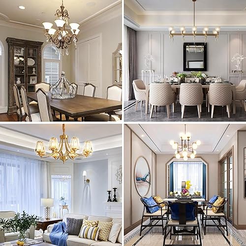 Miniatura 7 de LightRound Bombillas E26 de 60 vatios G16.5 bombilla LED pequeña, luz blanca cálida 2700 K, bombilla Edison vintage, bombilla LED Edison de 6 W para