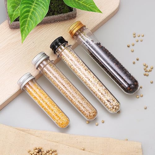 Miniatura 6 de PATIKIL Tubos de ensayo de plástico de 1.5 fl oz con tapas de rosca, 30 tubos de 5.551 x 0.984 in para decoración de fiestas científicas,