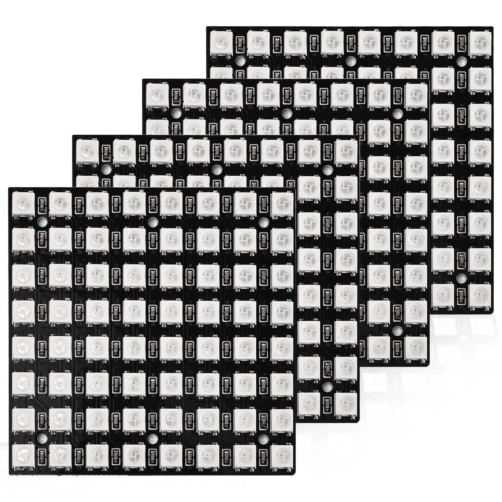 Joycabin 4 sztuki 64 bitów WS2812 panel matrycowy LED, 8 x 8 5050 LED, wbudowany sterownik, kolorowe światło, płyta rozwojowa kompatybilna z Arduino Raspberry Pi