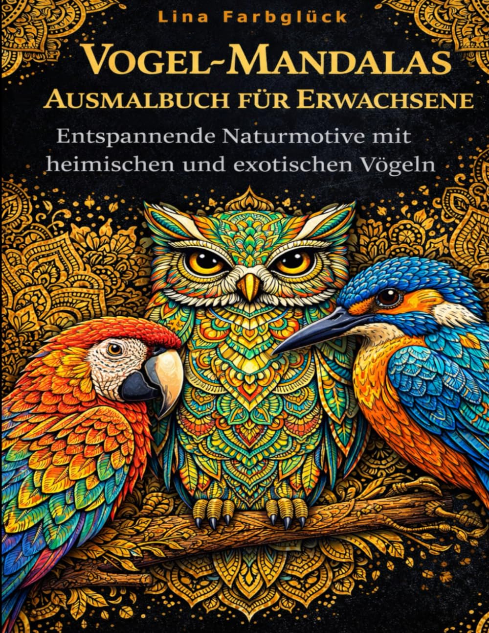 Vogel Mandalas Malbuch für Erwachsene: Entspannende Tiermotive mit heimischen und exotischen Vögeln