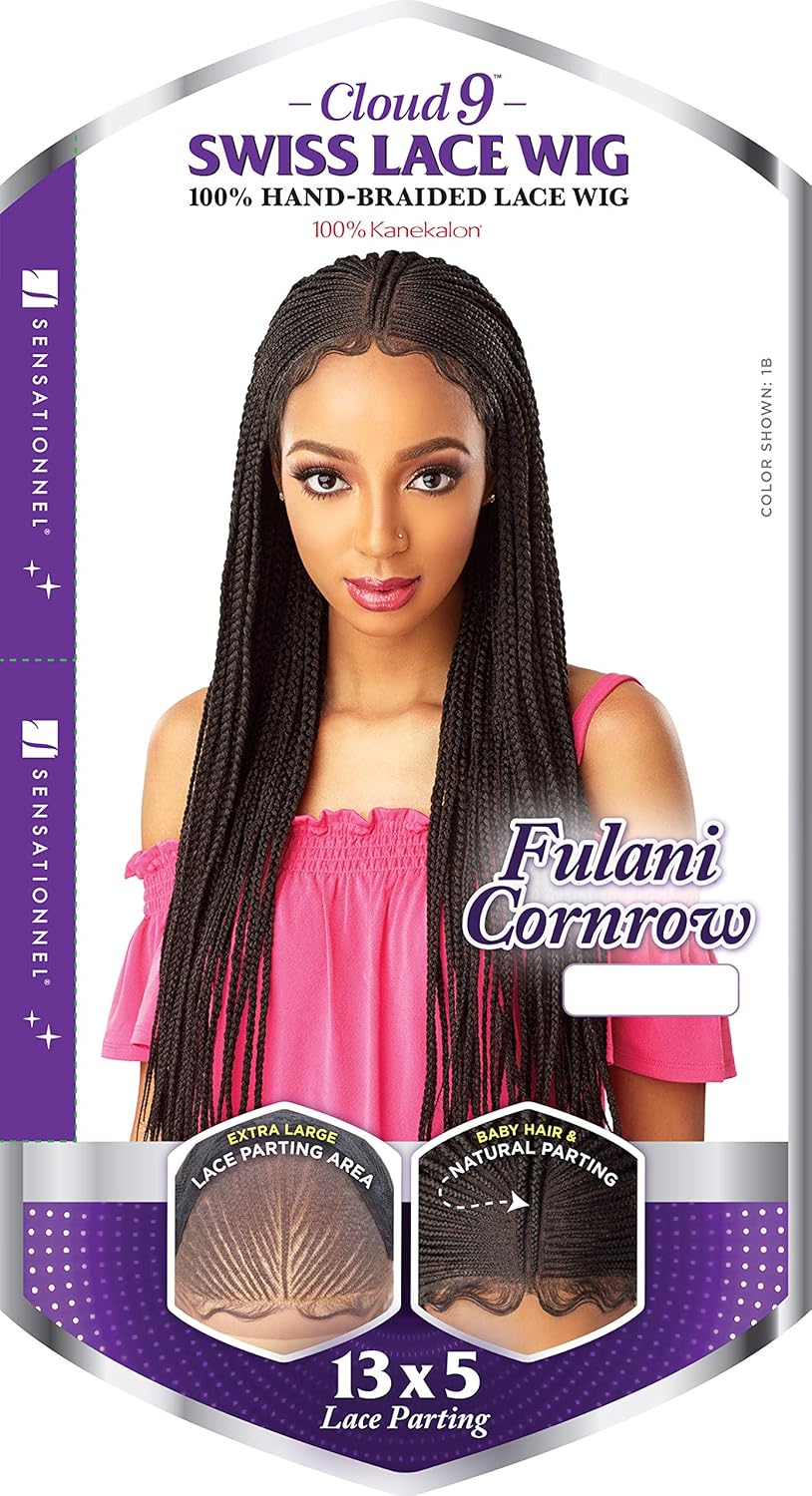 Sensationnel Synthetic Cloud 9 13x5 Part Swiss Lace Front Wig - FULANI CORNROW (613)