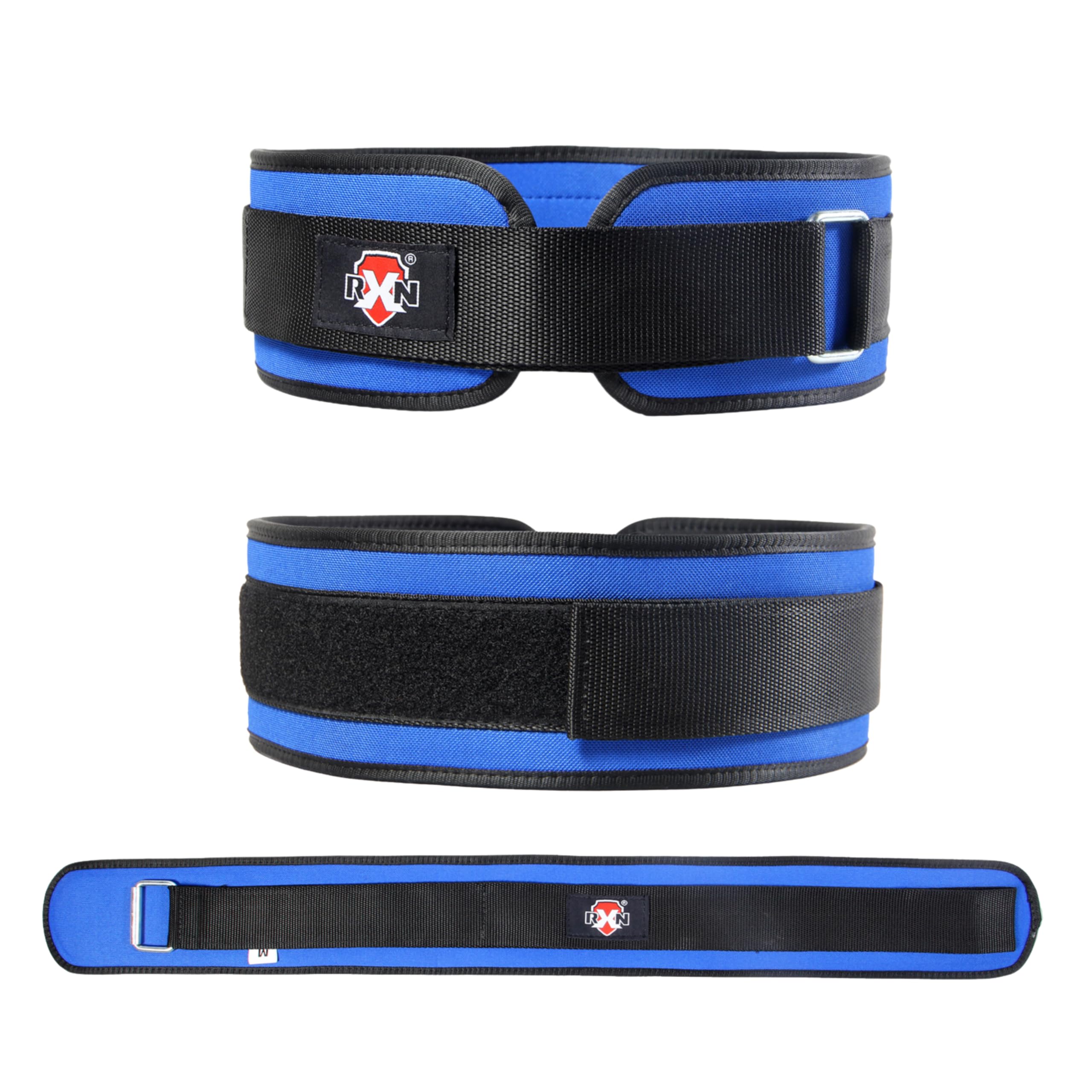 RXN Nylon Gym Belt for Back Support-Weight Lifting Belt for Gym Training, Strength Training, Powerlifting, Squat & Deadlift-Adjustable Weightlifting Belt (L, BLUE) (B0CX5JK9RF) Amazon Price History, Amazon Price Tracker