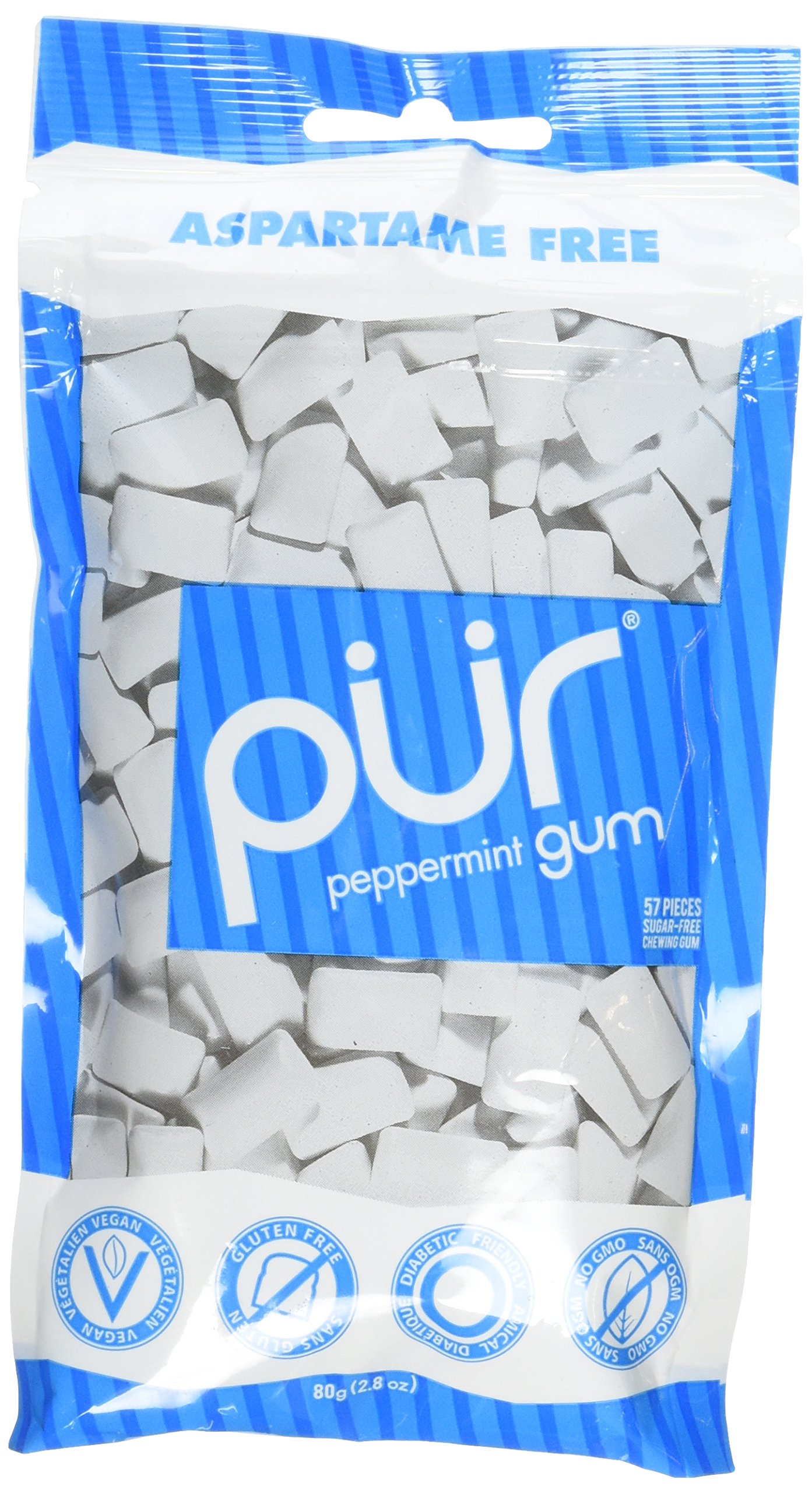 Pur Gum, Peppermint, 2.82-Ounce (Pack of 12)