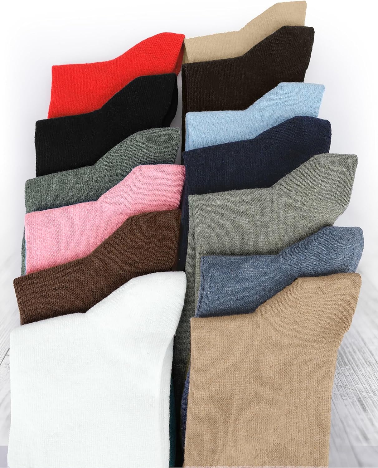 Hugh Ugoli Women's Cotton Crew Socks, Soft, Regular Fit, Plain Color Casual Socks for Trouser, Shoe Size 6 to 12, 4-8 Pairs - Image 6