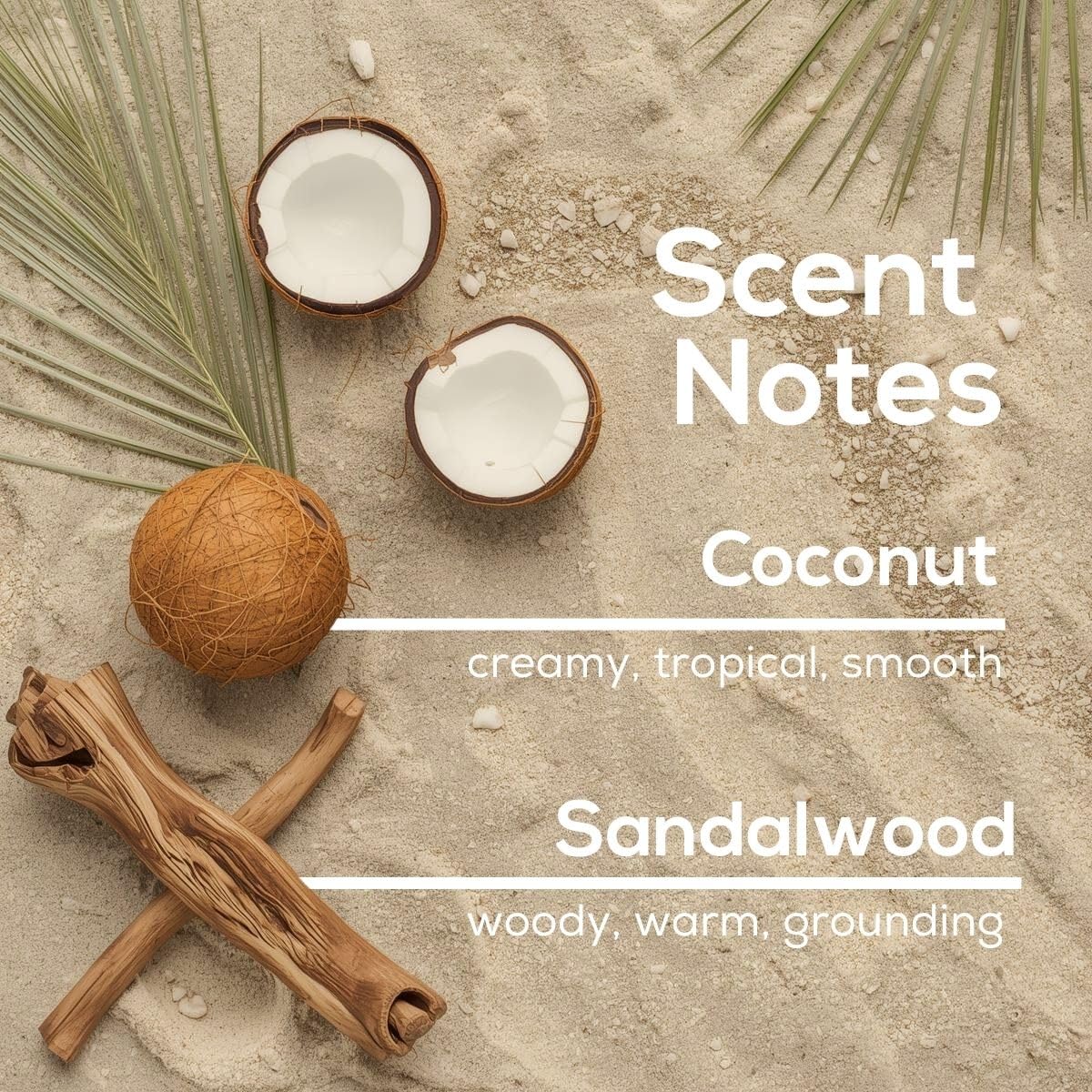 Scent Fill Ambientador de repuesto de sándalo de coco con enchufe, se adapta a calentadores de marca nacional, recambios de aceite perfumado, paquete de 4