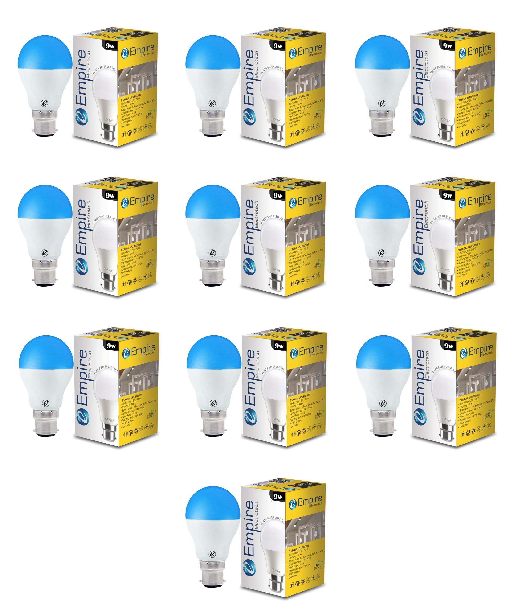 B22 9W Color Bulb Pack of 10 (Blue)-image-15