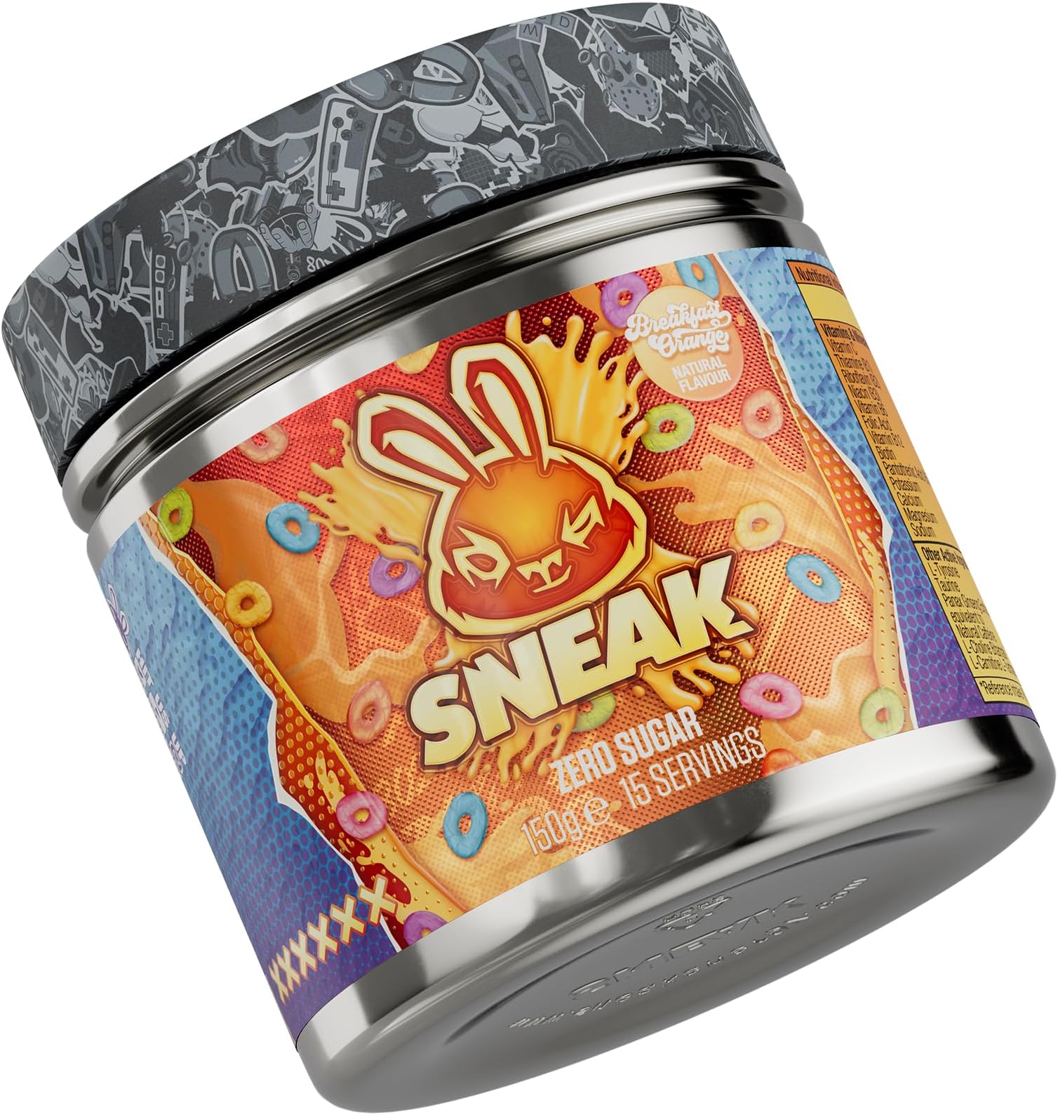 Breakfast Orange | Zero Sugar, Low-Calorie Energy Drink for Sustained Concentration & Focus | 15 Servings