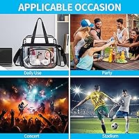 Vista 7 de Clear Bag for Stadium Event, Clear Purse for Women & Men, Crossbody Bag Stadium Approved for Sport, Concert