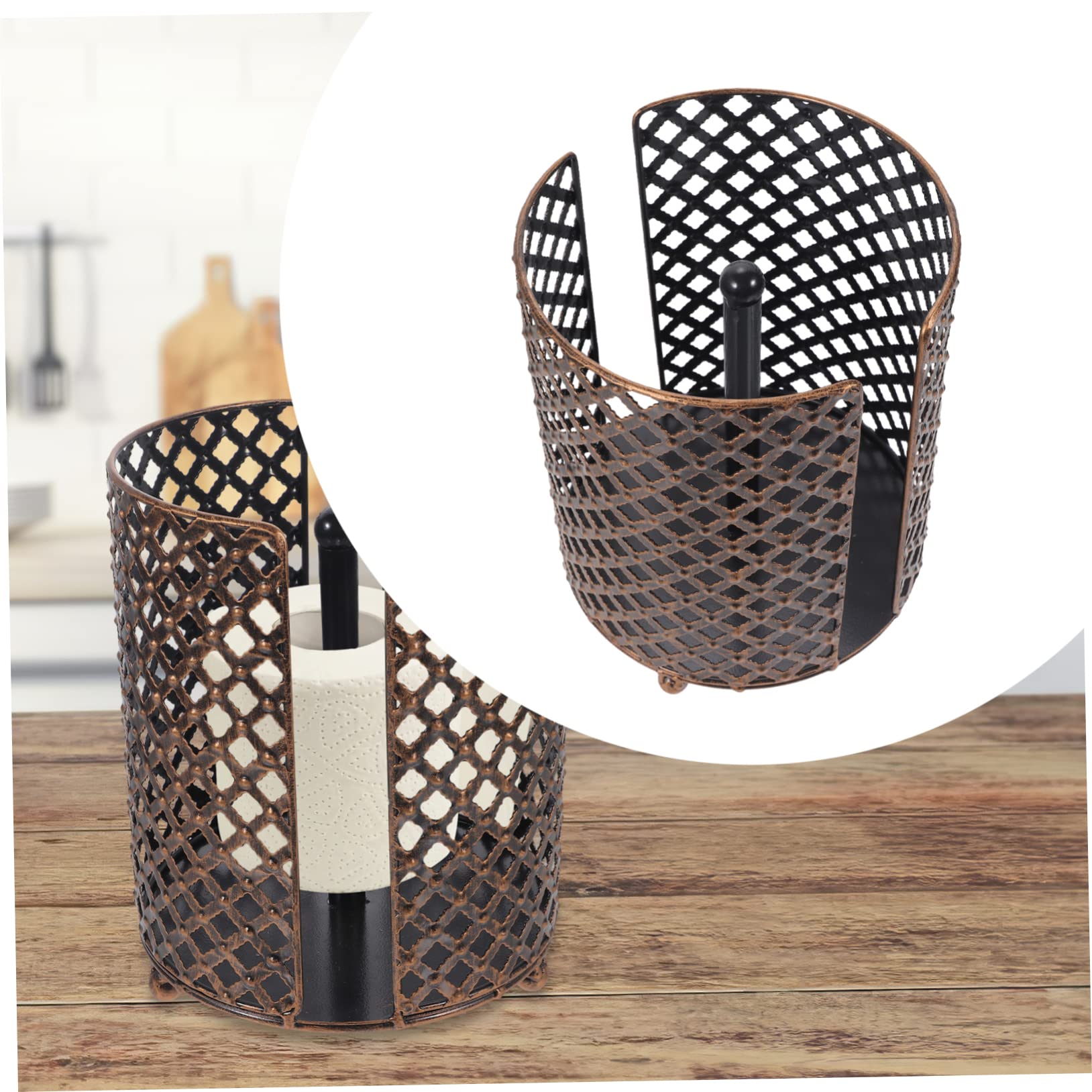 Portarotoli da Cucina in Ferro, Piantana Rotonda Semplice | Stile Fashion, Supporto Stabile e Sicuro, Installazione Facile, Portata Robusta per Bagno Domestico e Hotel