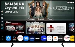 Samsung TV 43 Pouces Crystal UHD 43U8075F 4K Smart TV, Bl…