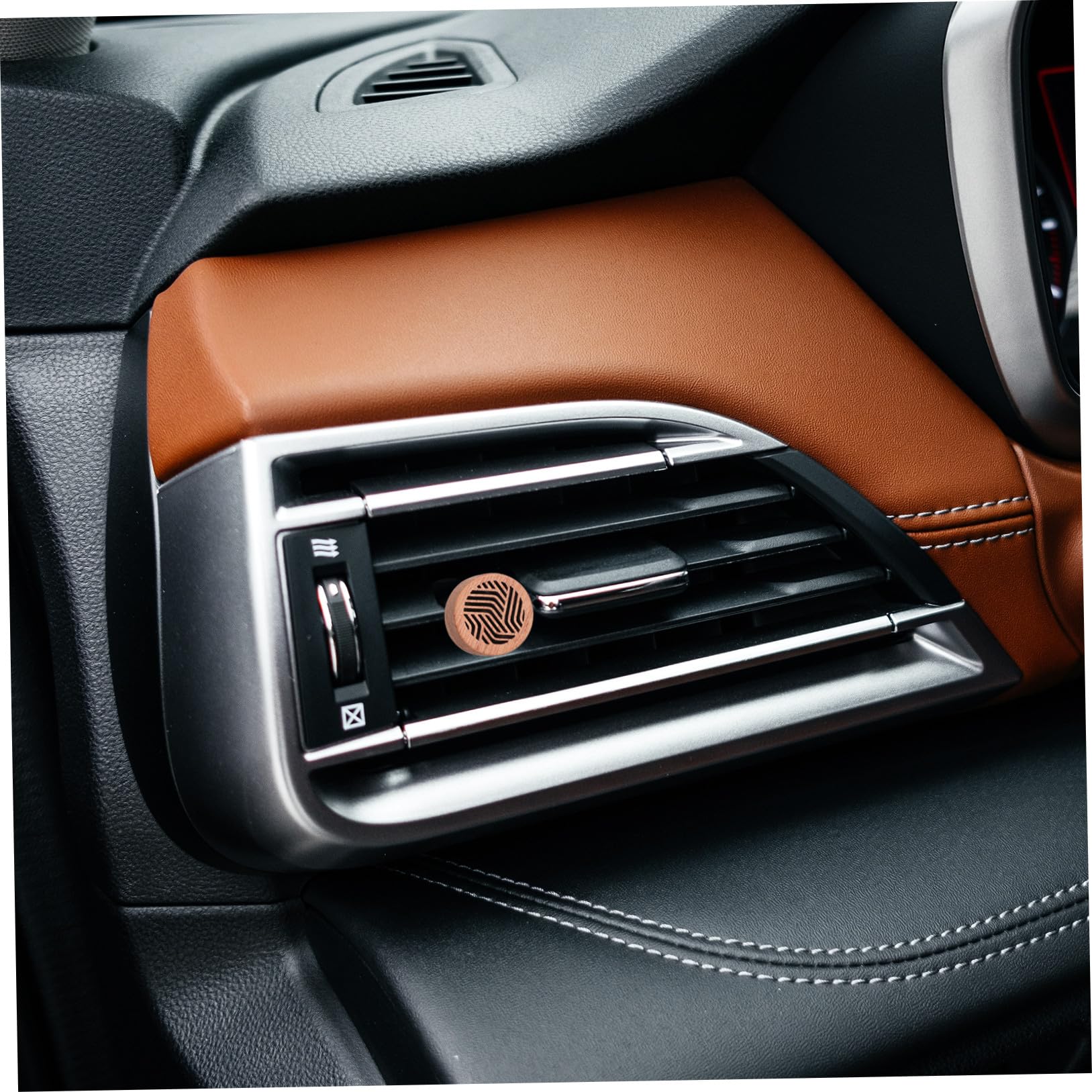 5pezzi Diffusore Di Profumo Per Auto Elegante Diffusore Aromatico Da Montare Per Ufficio Studio e Auto Realizzato Di Palissandro Naturale Facile Da Usare e Decorativo