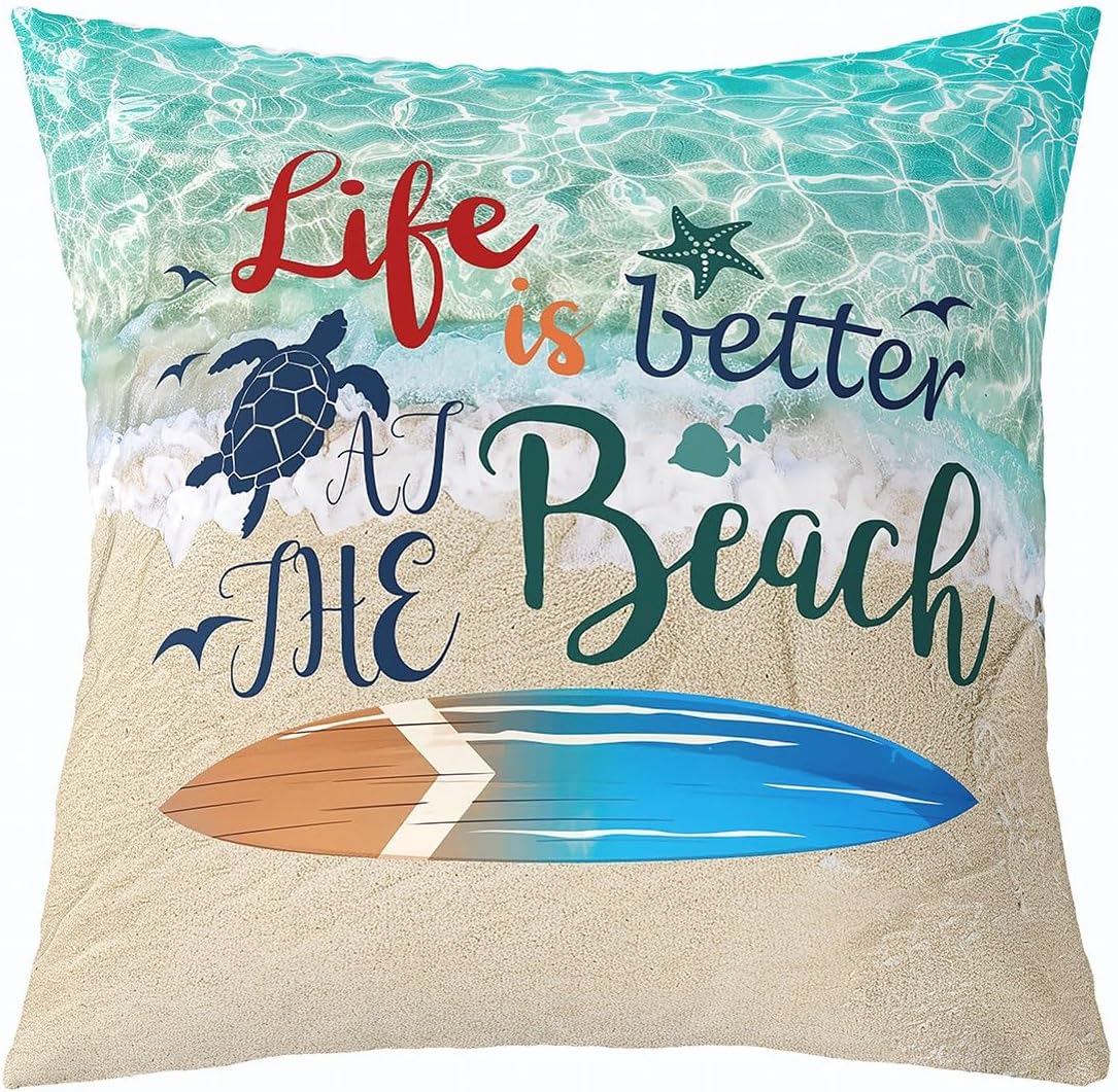 Erosebridal Lake Throw Pillow Covers,Lake House Western Aztec Accent Pillow Cases 18x18 inch Set of 4,Southwest Woodland Tree Pillow Covers,Retro Farmhouse Tribal Cushion Covers for Bed