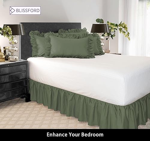 Miniatura 2 de Harmony Lane - Falda de cama, diseño de cama, 14 pulgadas, resistente a las arrugas y a la decoloración, disponible en todos los tamaños de cama y