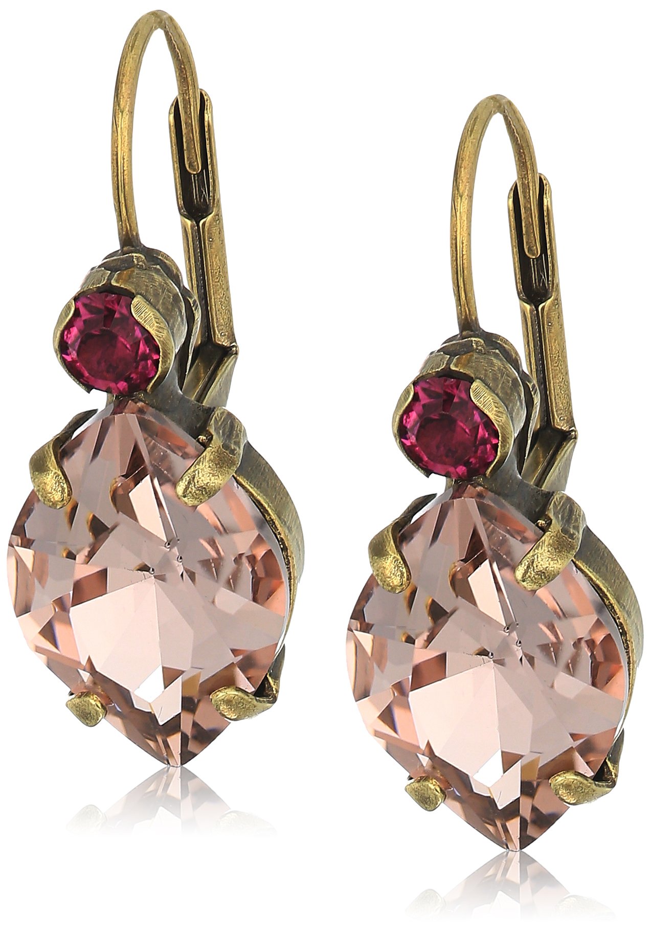 Sorrelli Navette Drop Earrings, Antique Gold-Tone Finish, Radiant Sunrise