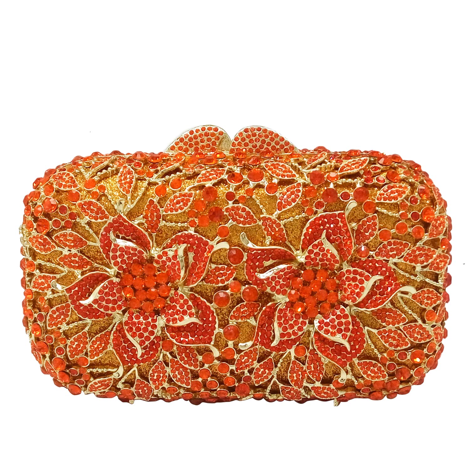 Boutique De FGG Flowers Women Crystal Clutch Purses Evening Minaudiere Bags Wedding Party Bridal Rhinestones Handbags,Mini