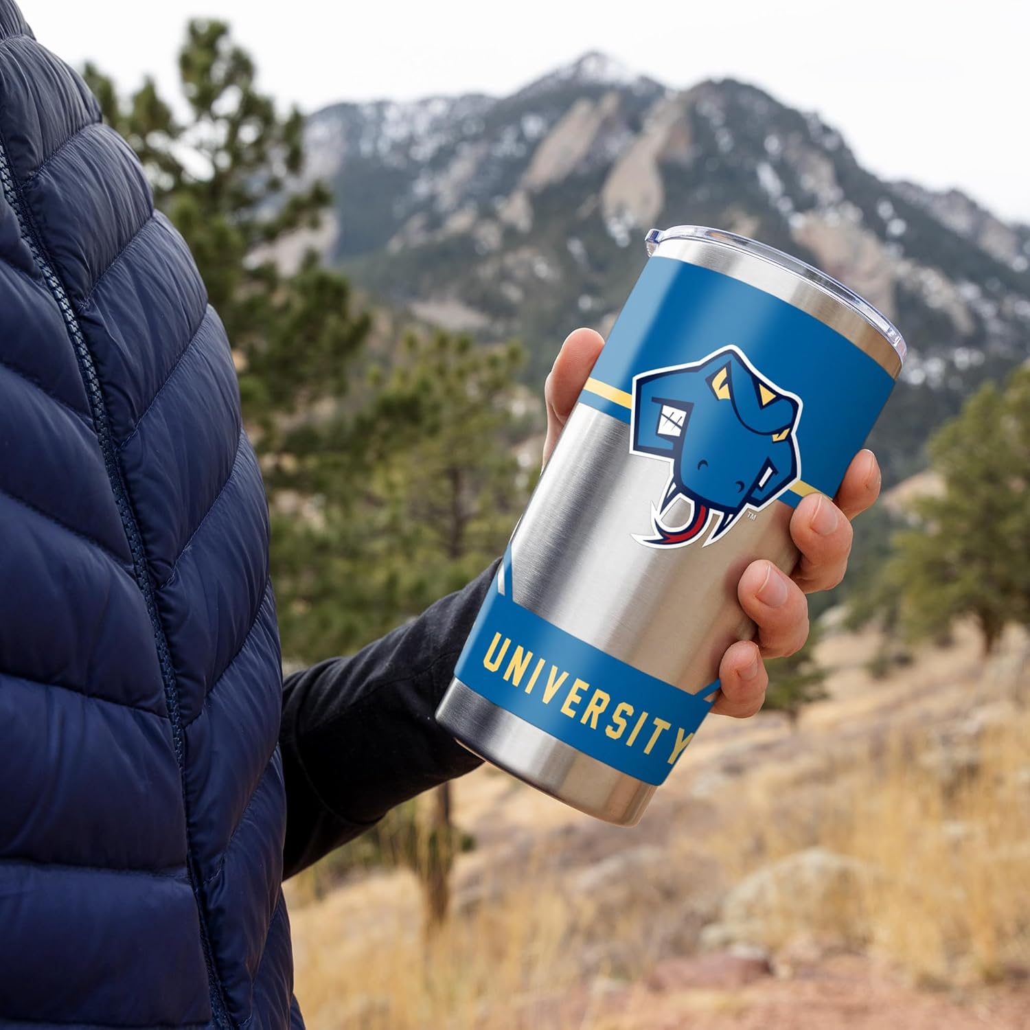 Rico Industries NCAA St Mary's University Rattlers Standard 20oz Stainless Steel Tumbler with Lid - Great For Coffee, Tea, Water or Cocktails - Image 2