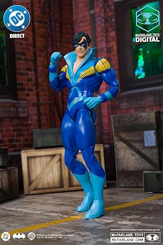 Miniatura 10 de McFarlane Toys - DC Direct Nightwing (Teen Titans) Figura de acción de 7 pulgadas con coleccionable digital