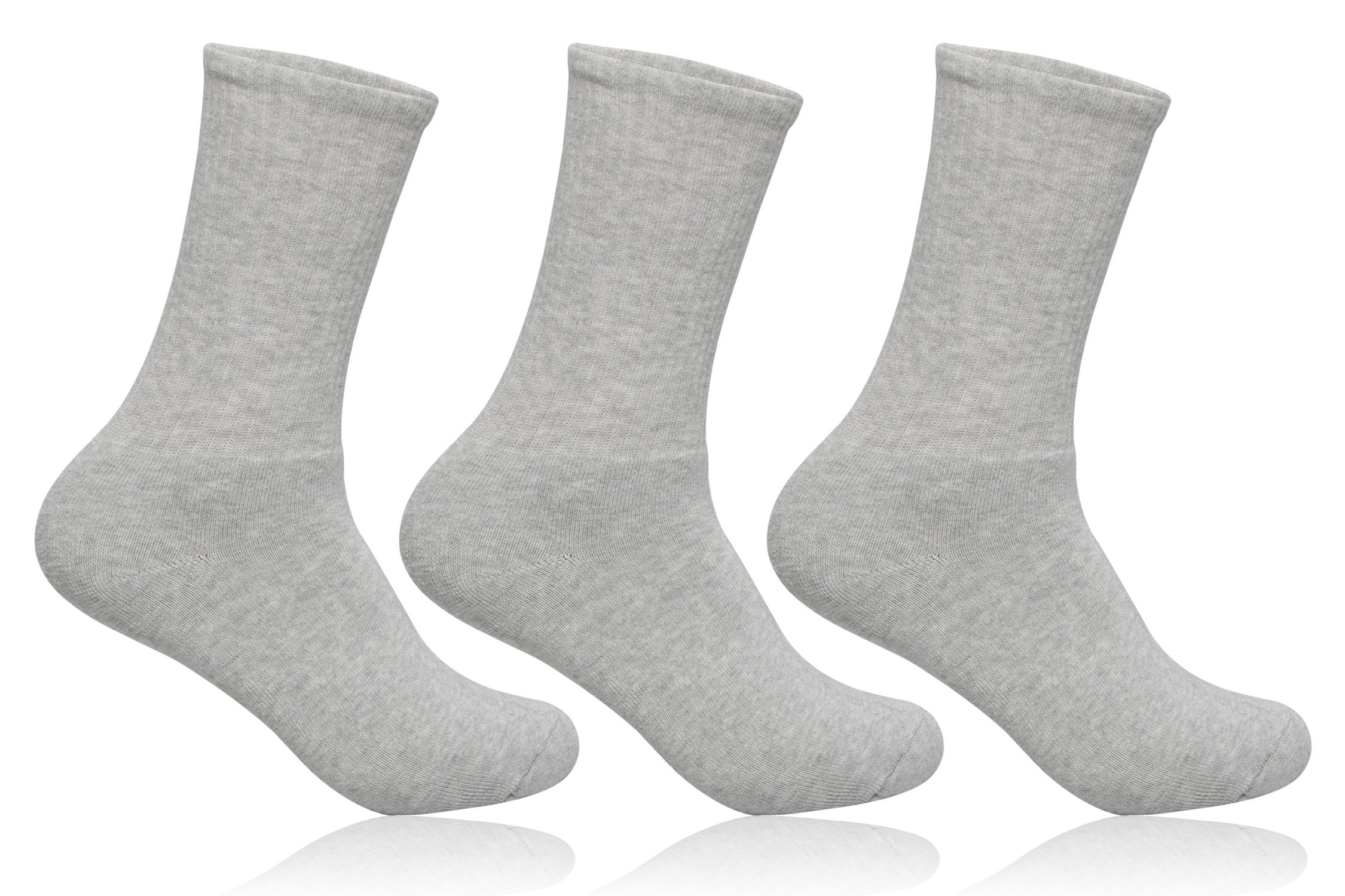 Men's PO3 Regular Combed Cotton Terry Sports Socks (Grey, Free Size)-image-33