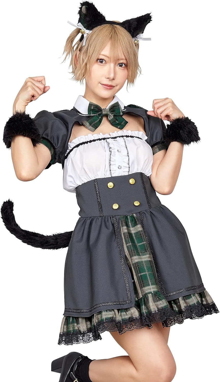 クリアストーン(Clearstone) マイフェイヴ 篠崎こころ監修 コスプレ ハロウィン ネコ派スクールメイド レディース グレー クリアストーン(Clearstone) マイフェイヴ 篠崎こころ監修 コスプレ ハロウィン ネコ派スクールメイド ...