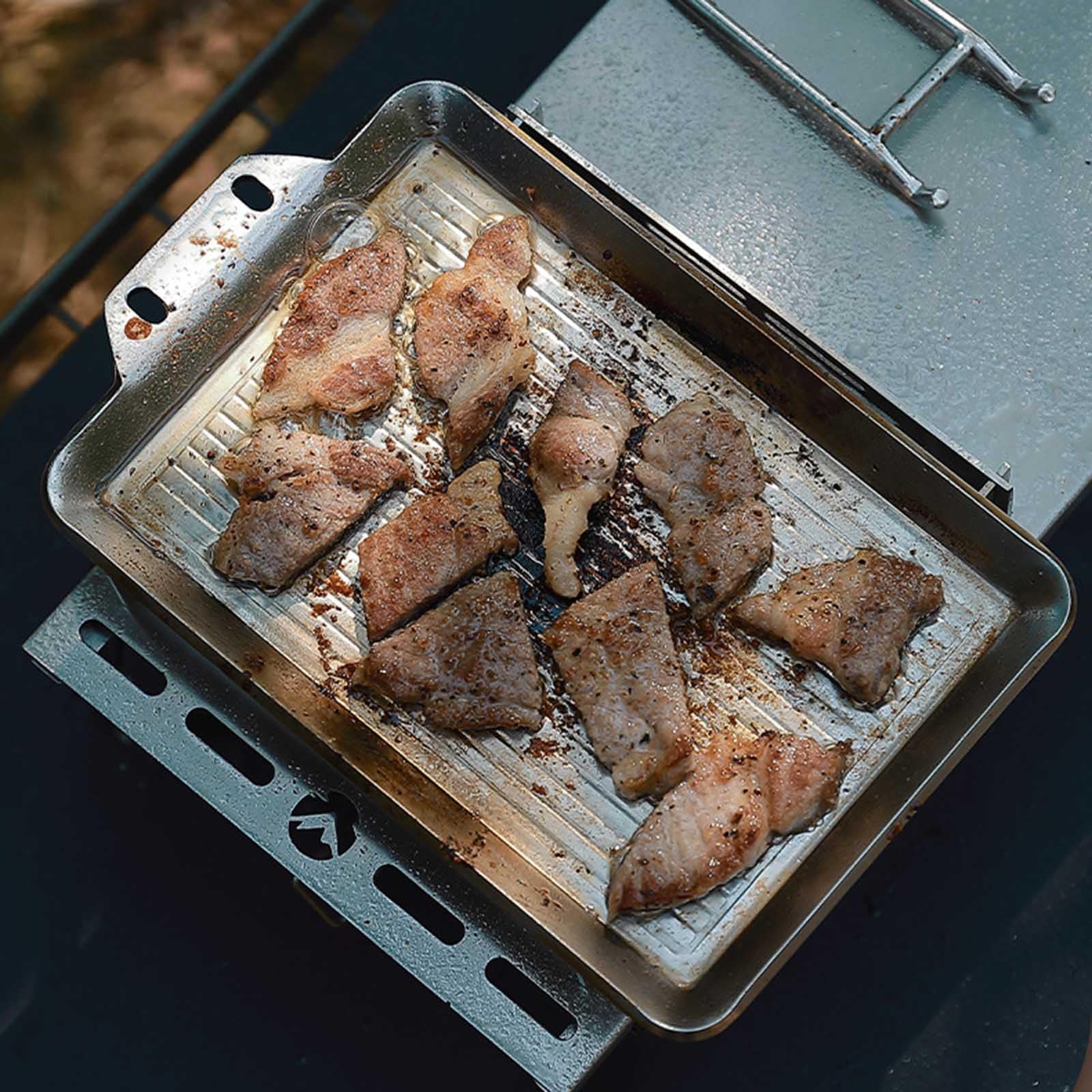 Sartenes Camping con Plegable, Aceros Inoxidables