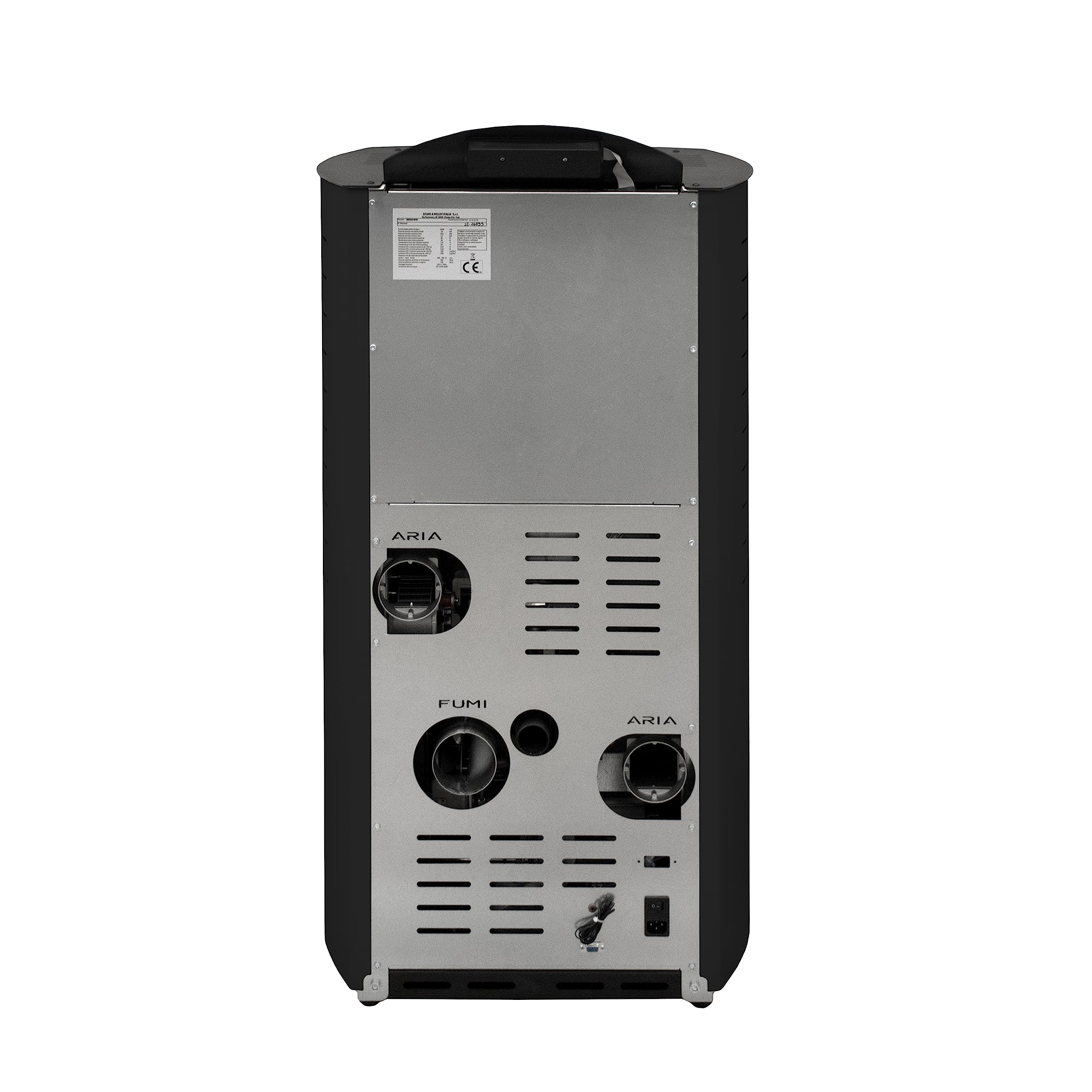 STUFE A PELLET ITALIA Siberia Aria New 18 KW Doppia Canalizzazione - Stufa ad Aria Ventilata Efficienza 91% Scalda 180m² Autonomia 30H Programmabile 5 Velocità e Potenze Garanzia 24 Mesi Nero