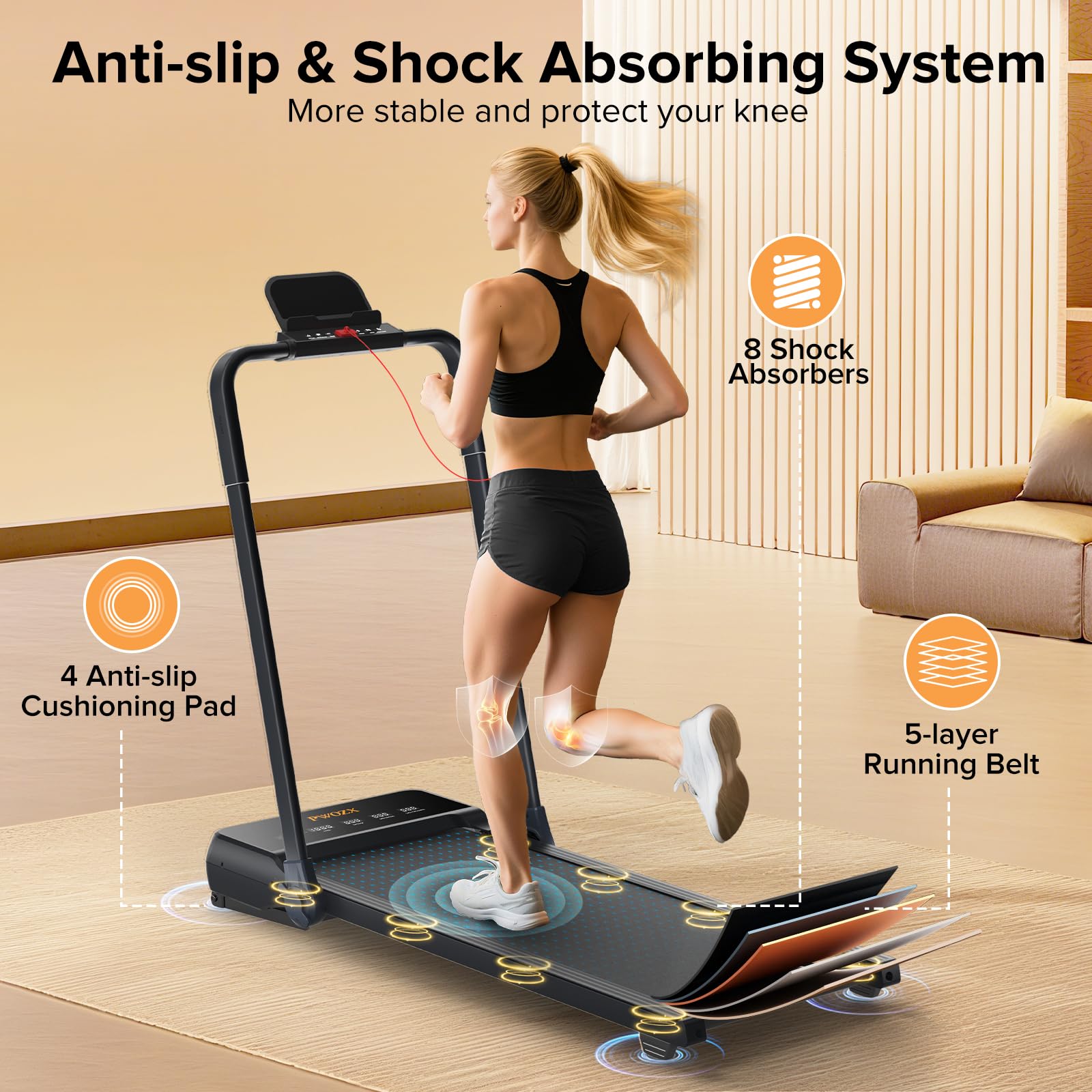 Amazon.com : Walking Pad Treadmill with 15% Auto Incline, Foldable
