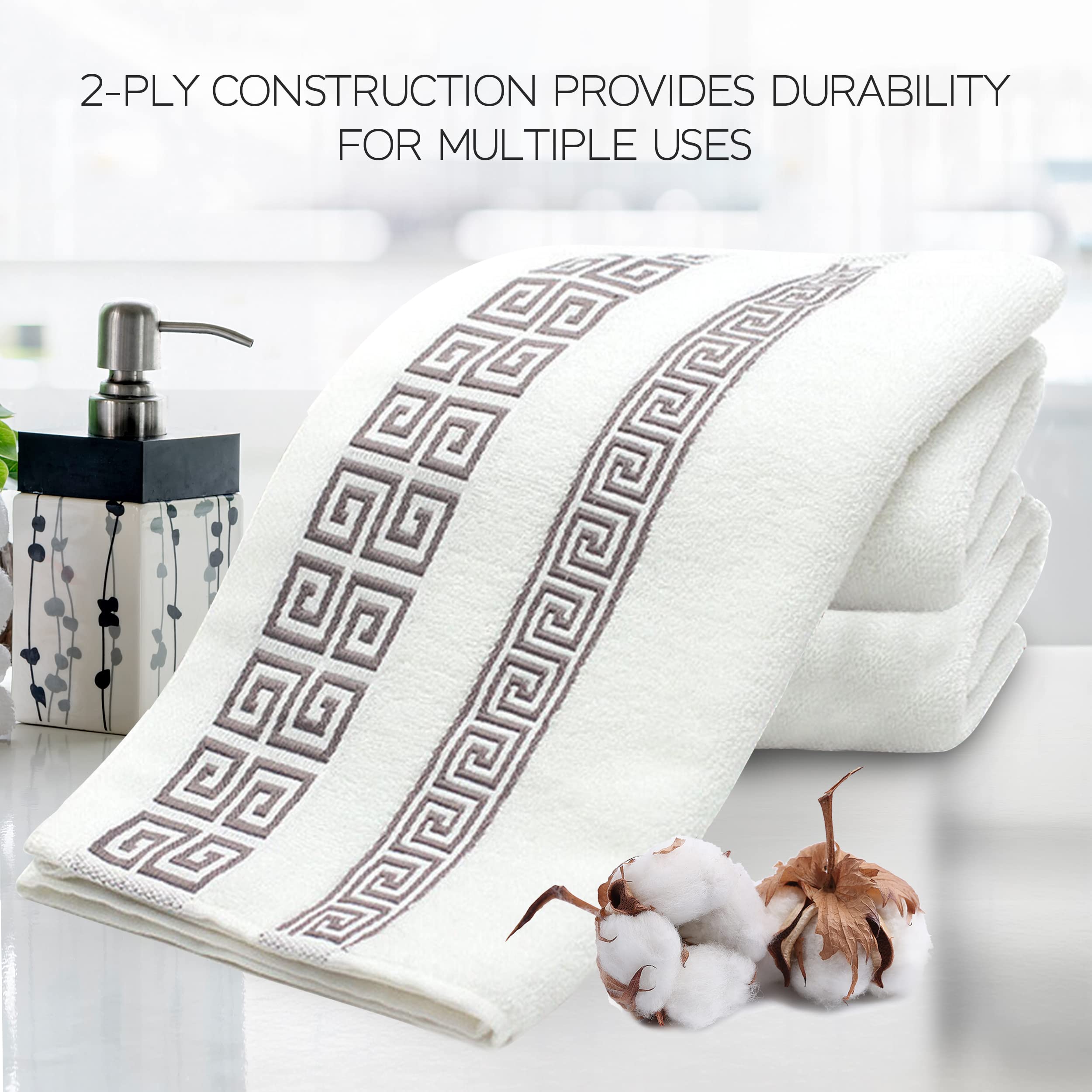 RODA Towel Set, 3 pezzi e 1 regalo Asciugamani bagno 100% cotone, Set bagno completo 1 Telo 2 Asciugamani viso. In regalo un asciugamano monouso gift, Lavette bagno