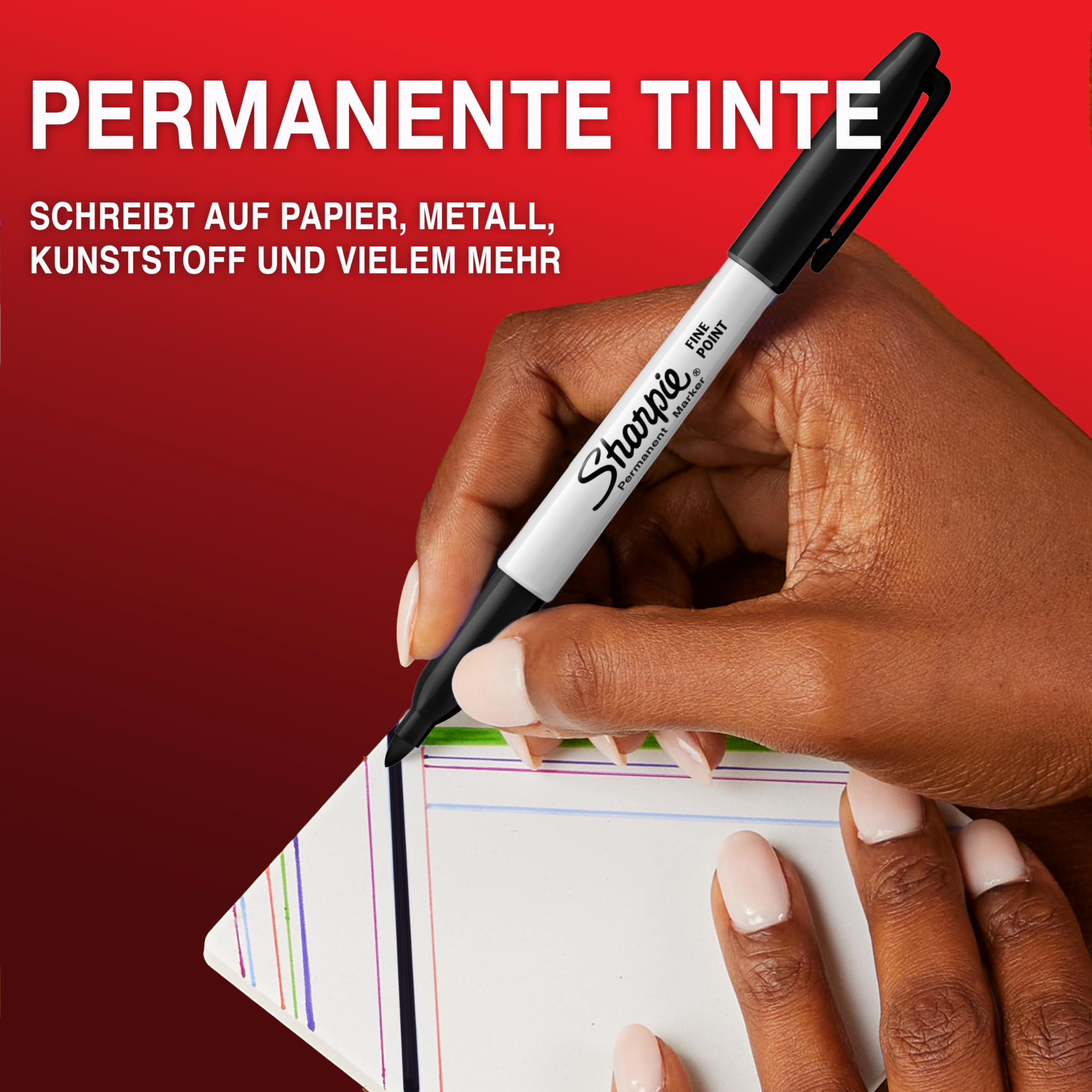 Sharpie Permanente Marker Geschenkset | Feine & Ultrafeine Spitze Malstifte | gemischte Farben | Enthält 2 Malvorlagen | 27 Marker