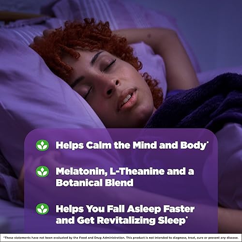 Miniatura 3 de Natrol Melatonina Sleep + Calm de 6 mg con L-teanina de 50 mg y una mezcla botánica, suplemento dietético para un sueño reparador y una mente y