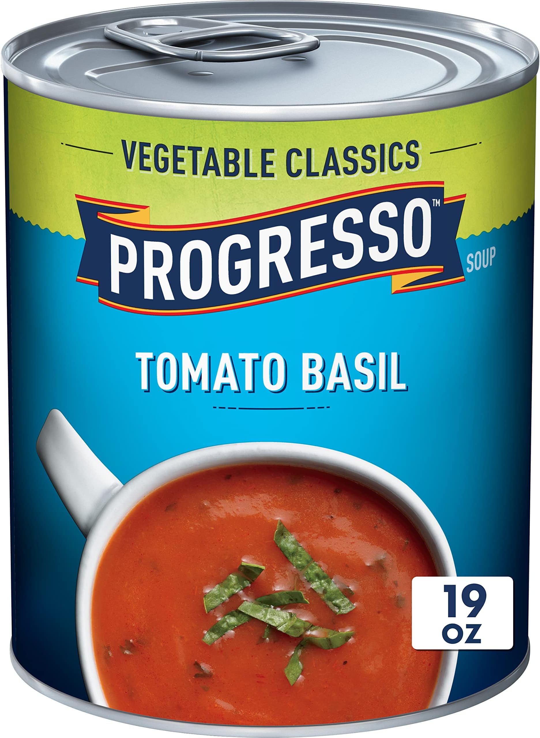 Progresso Tomato Basil Soup, Vegetable Classics Canned Soup, Gluten Free, 19 oz