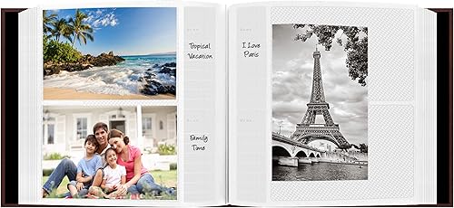 Miniatura 3 de Pioneer álbumes de fotos 200-pocket Europea en condiciones de servidumbre piel Álbum de fotos para impresiones de 4por 6pulgadas