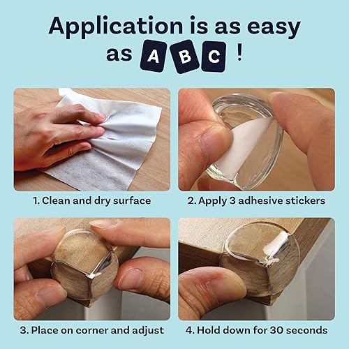 Miniatura 5 de CalMyotis - Protector de esquinas para mesa a prueba de bebés para mantener a los niños seguros protectores para muebles contra esquinas afiladas