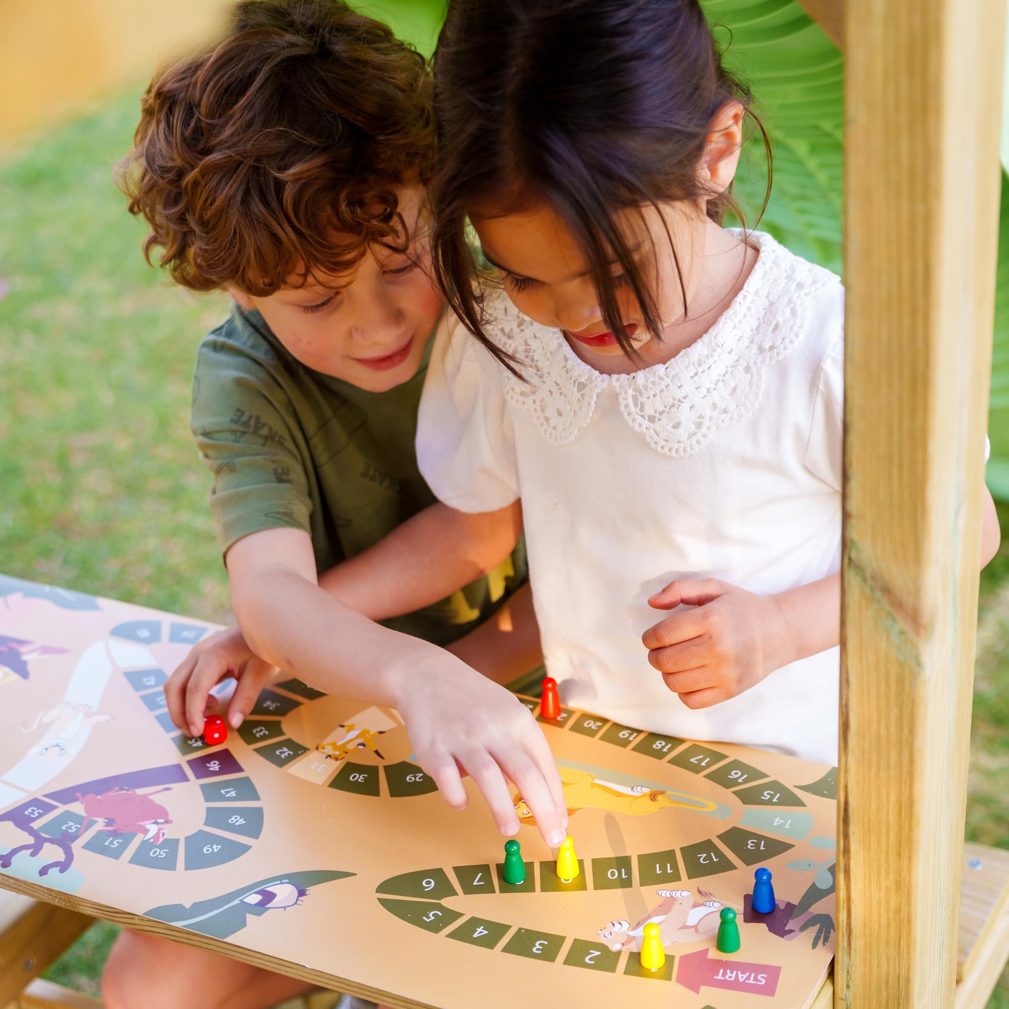 Disney's Il Re Leone Story Gioco da giardino di Wickey - Telaio per arrampicata, torre per arrampicata, giochi da giardino per bambini - parco giochi da giardino in legno per esterni con sabbiera
